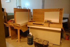 meja teller Bank Woori Saudara Kota Malang